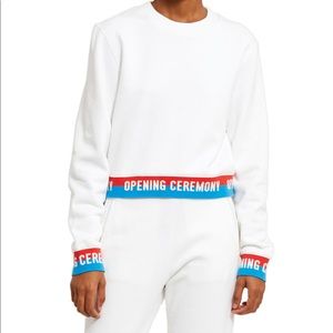 Opening ceremony crop white sweater